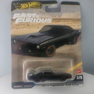 Hot Wheels Fast & Furious Premium 1970 Plymouth AAR Cuda Car 1/64 Diecast